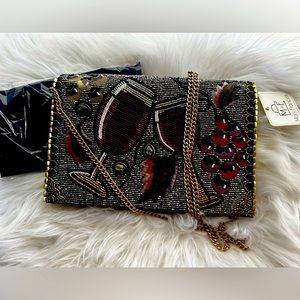 NWT Mary Frances Vino Crossbody/Clutch Bag